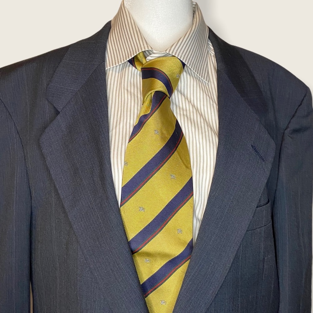 Burberry Vintage Logo Diagonal Stripe Tie